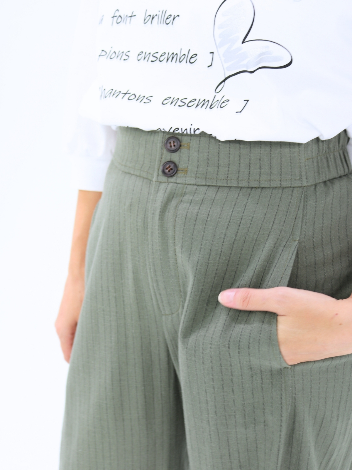 麻ストライプパンツ【65404】シビリゼ - 画像 (6)