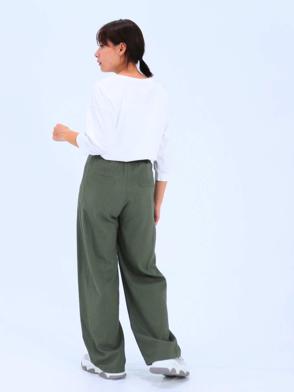 麻ストライプパンツ【65404】シビリゼ - 画像 (4)