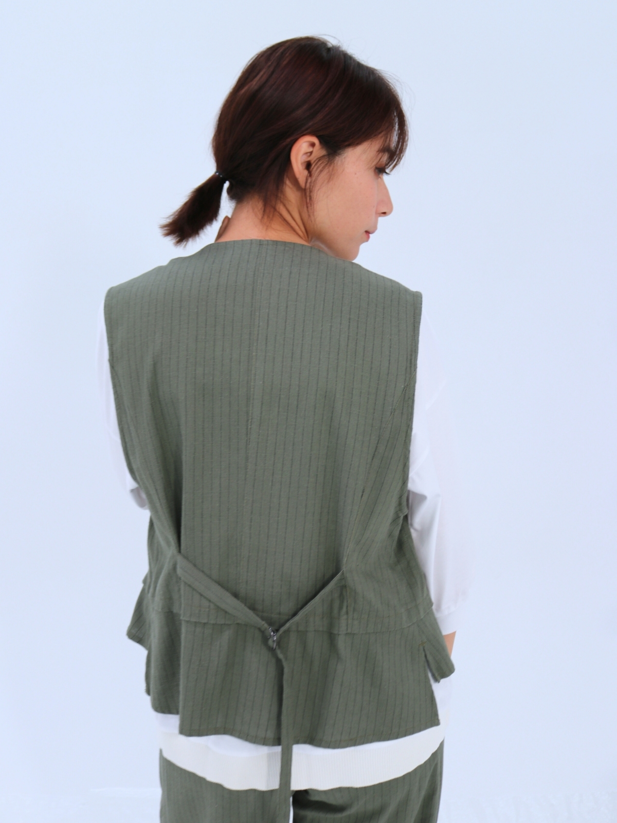 麻ストライプベスト【25403】シビリゼ - 画像 (3)