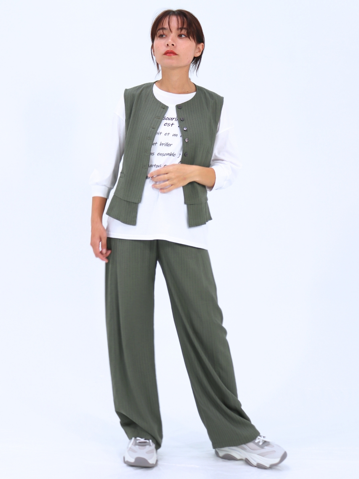 麻ストライプベスト【25403】シビリゼ - 画像 (4)