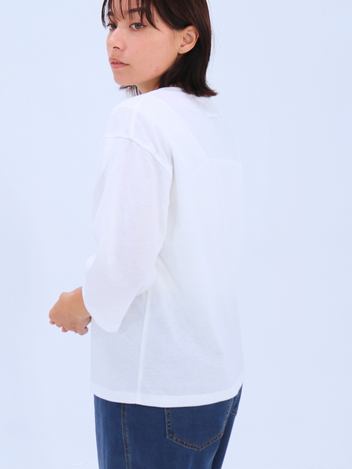 クリア天竺7分袖プルオーバー【85401】シビリゼ - 画像 (2)