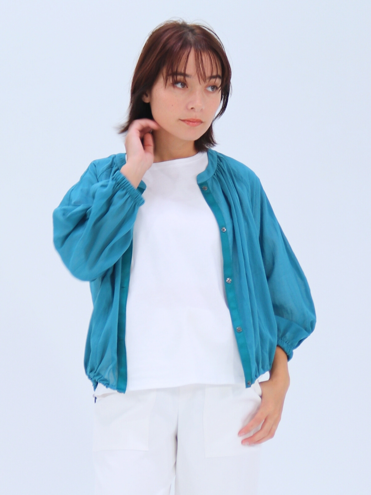 ボイルブルゾンブラウス【95407】シビリゼ