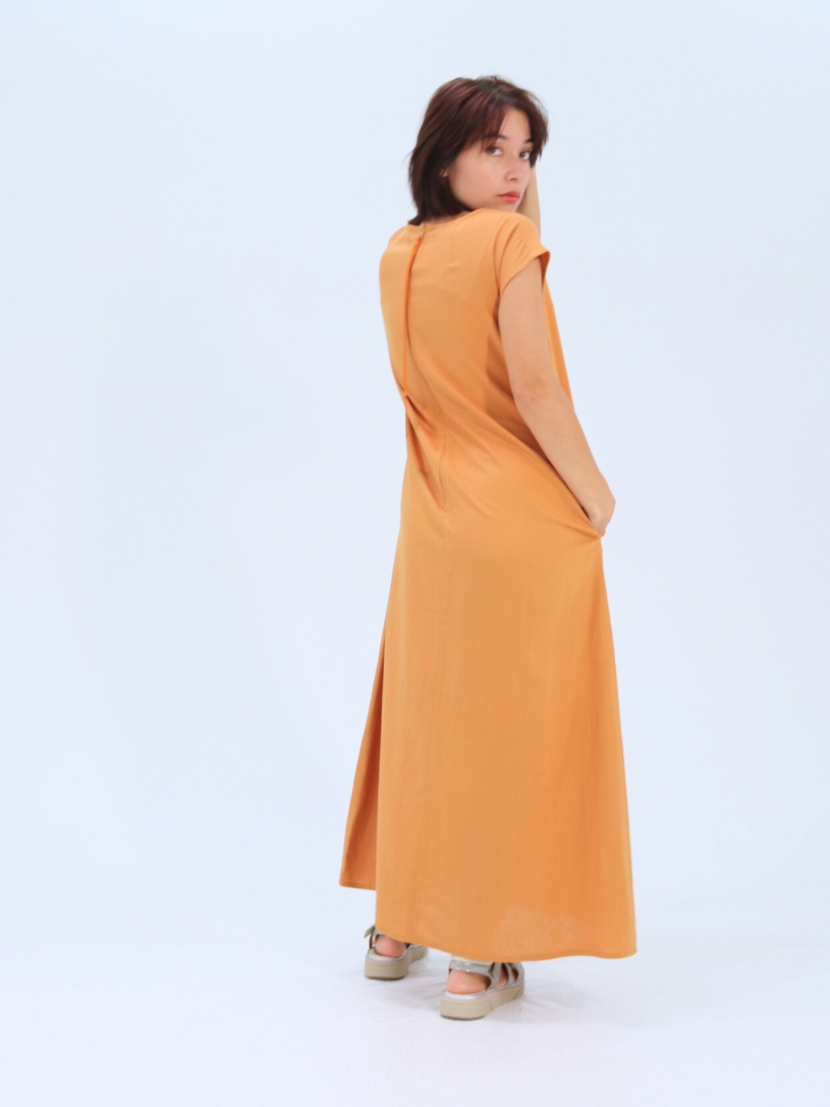 麻ストライプワンピース【55402】シビリゼ - 画像 (4)