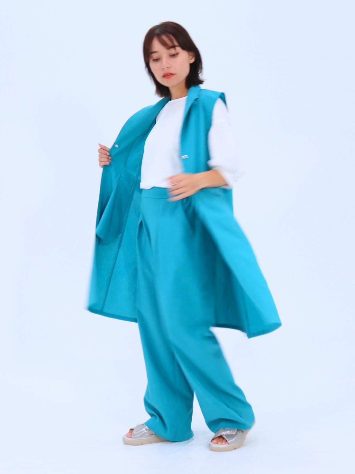 フェイクリネンベスト【25401】シビリゼ - 画像 (2)