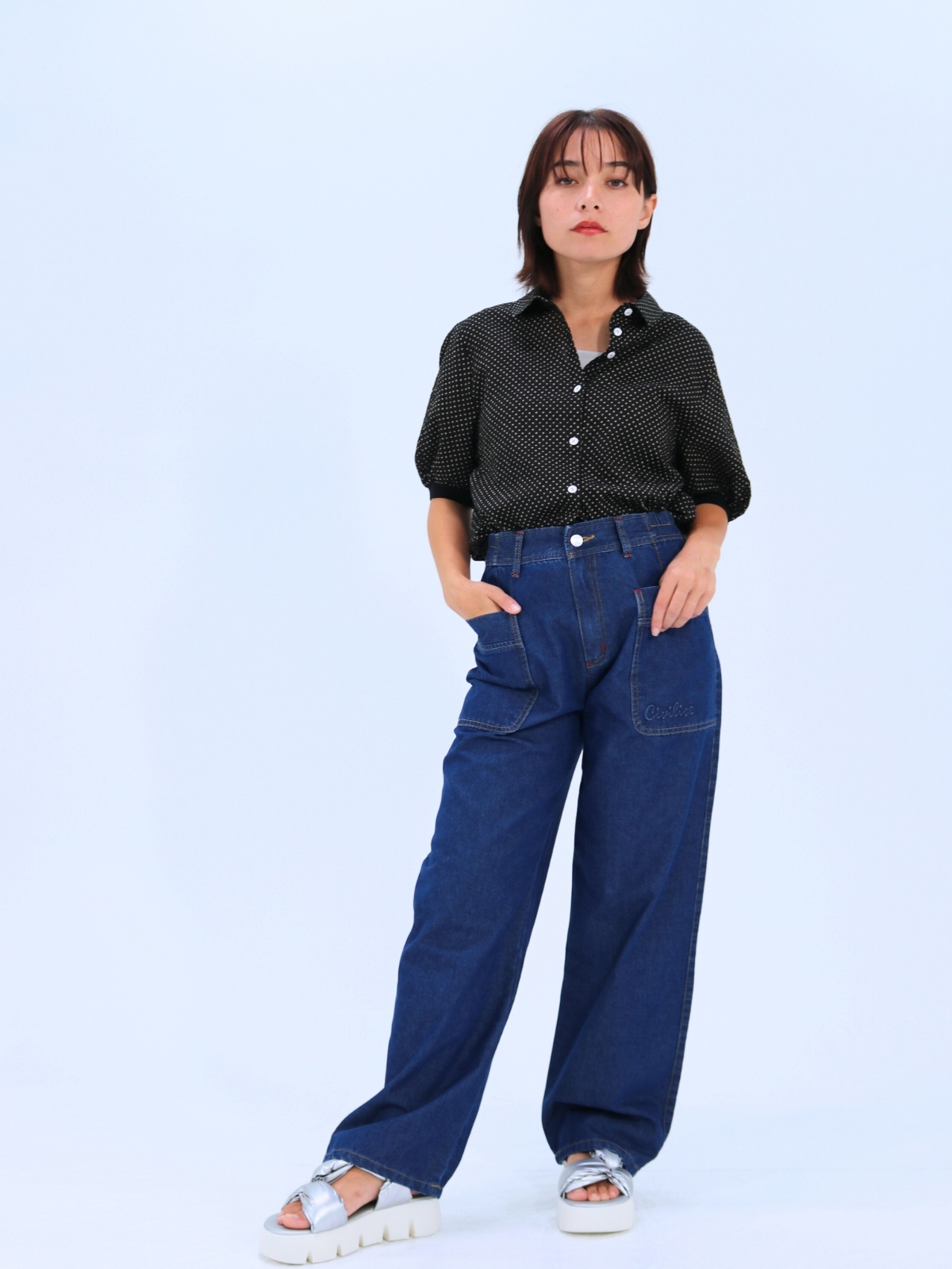 カーラーデニムボーイフレンドパンツ【65406】シビリゼ